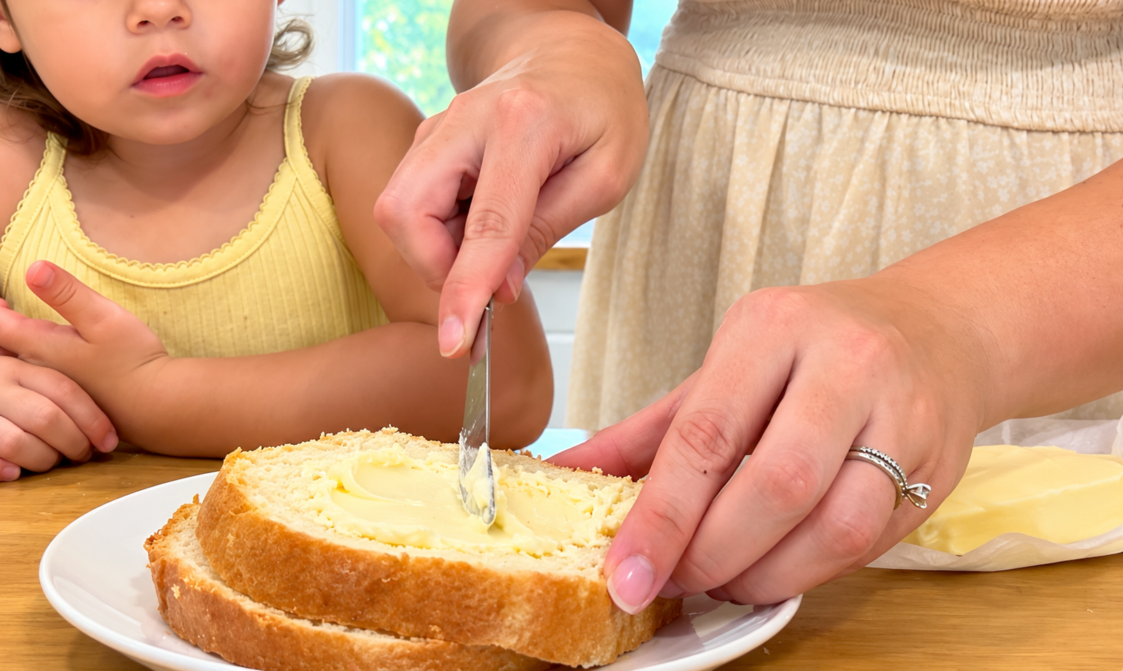 Making Homemade Butter with Heavy Cream